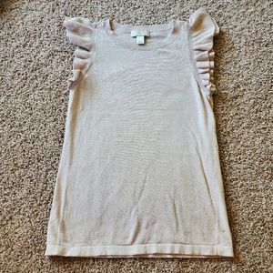 Pale pink knit thin sweater vest